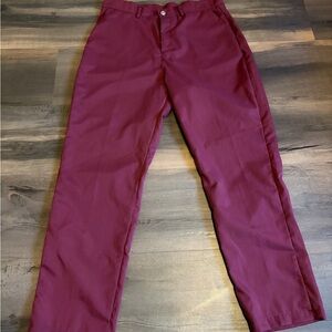 Womens Burgundy Dress Pants Size Large *Flawed*